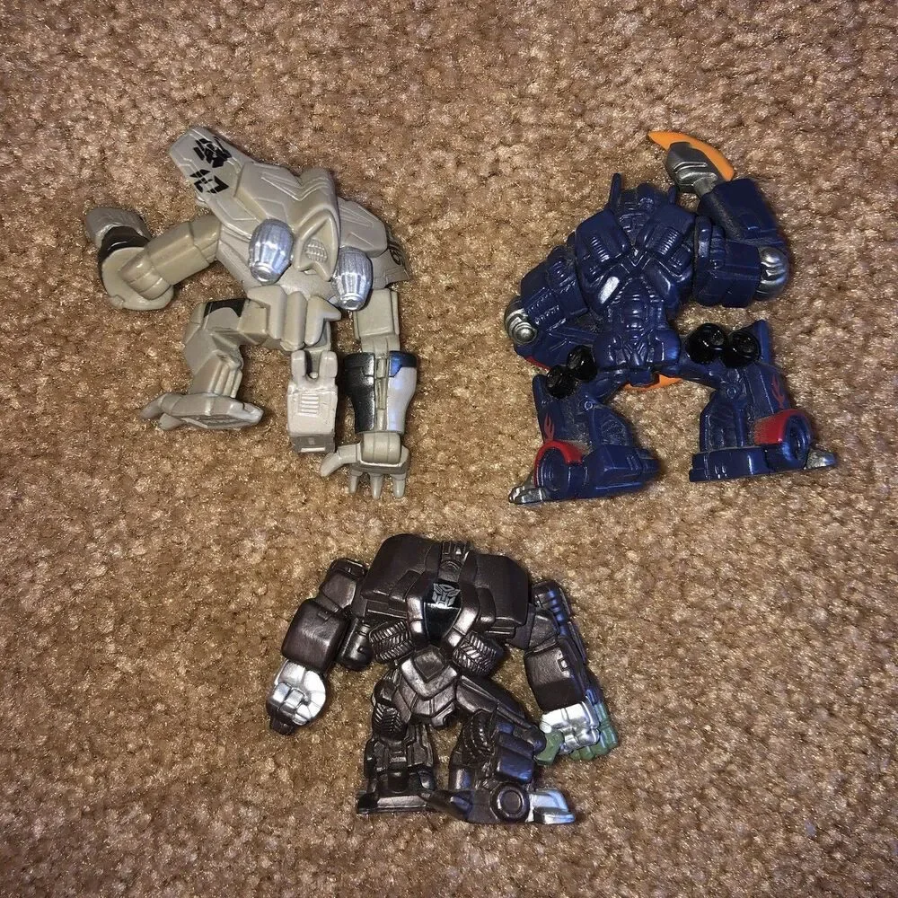Lot Of 3 Transformers Robot Heroes Ironhide Optimus Prime Starscream Figures